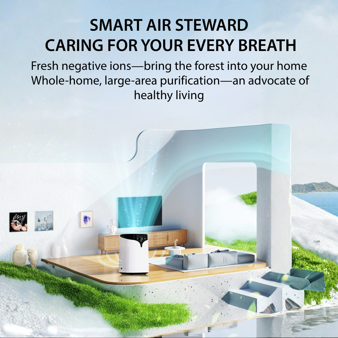 OAIR Auto Sensor Air Purifier (White, 3.5 W, OAIR-SPH13-WHT)