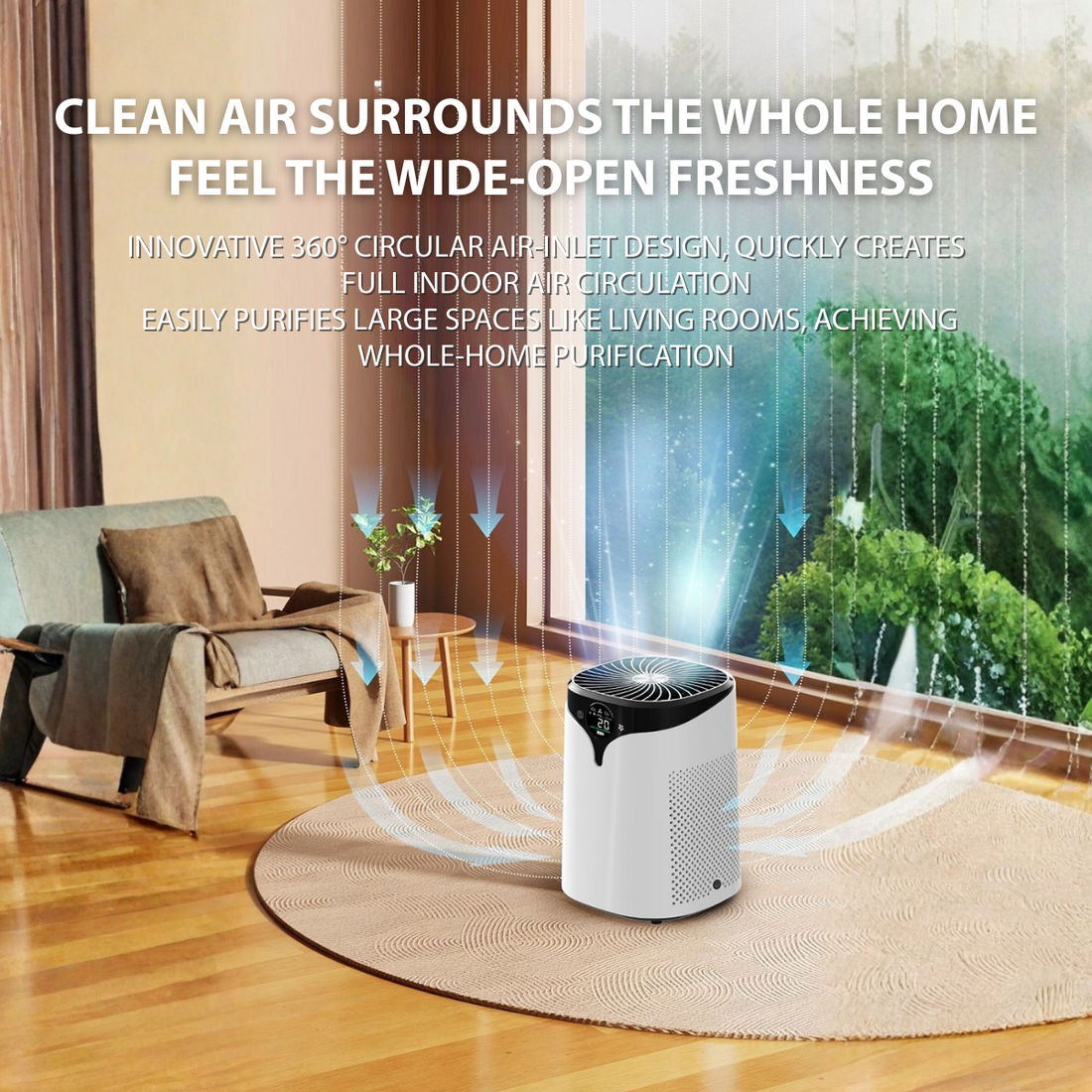OAIR Auto Sensor Air Purifier (White, 3.5 W, OAIR-SPH13-WHT)